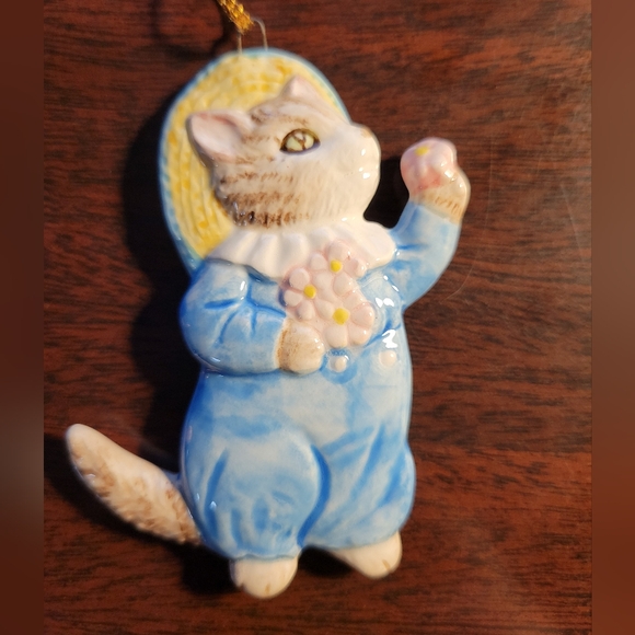 Vintage Beatrix Potter Tom Kitten Cat Ornament - Picture 1 of 4